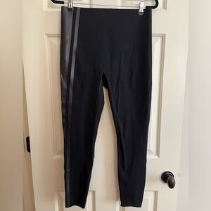 Spanx Every Wear High Waisted Gloss Side Stripe Leggings Size Large L